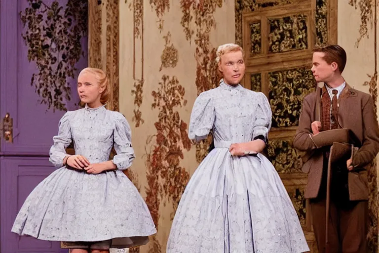 Prompt: still image from the sound of music by alexander mcqueen, ultra detailed, finely detailed