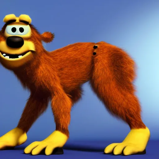 Image similar to a furry monster Pixar render