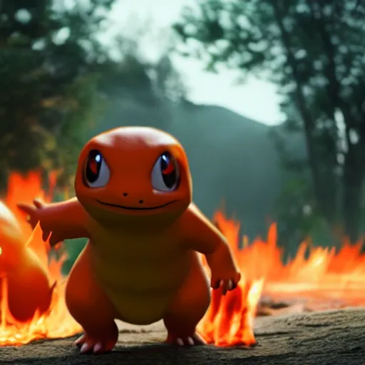 Prompt: charmander as a human man, movie still, cinematic, photorealistic, extreme detail, sharp focus, 8 k, intricate, hyper detailed, realistic, cinematic lighting