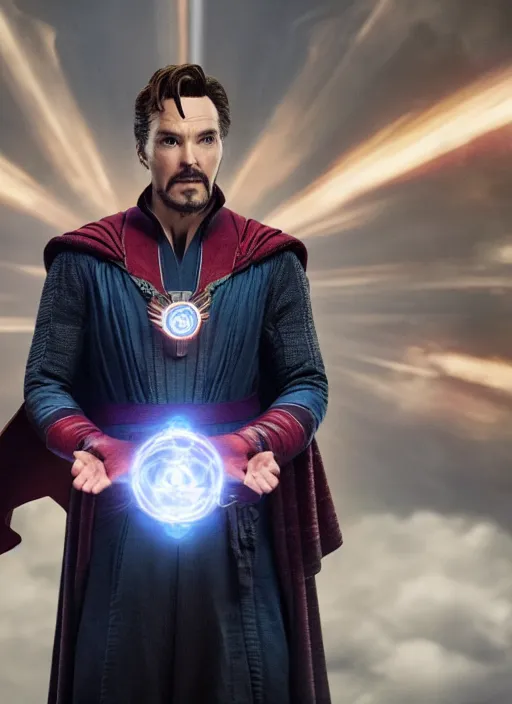 Image similar to film still of Johnny Galecki as Doctor Strange in Avengers Endgame, 4k