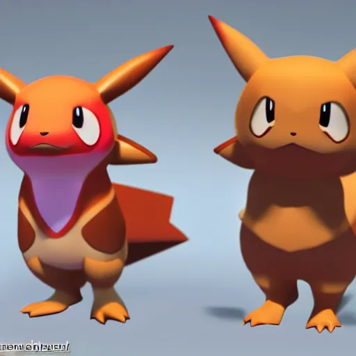 Image similar to pokemon that doesn't exist, 3 d rendered