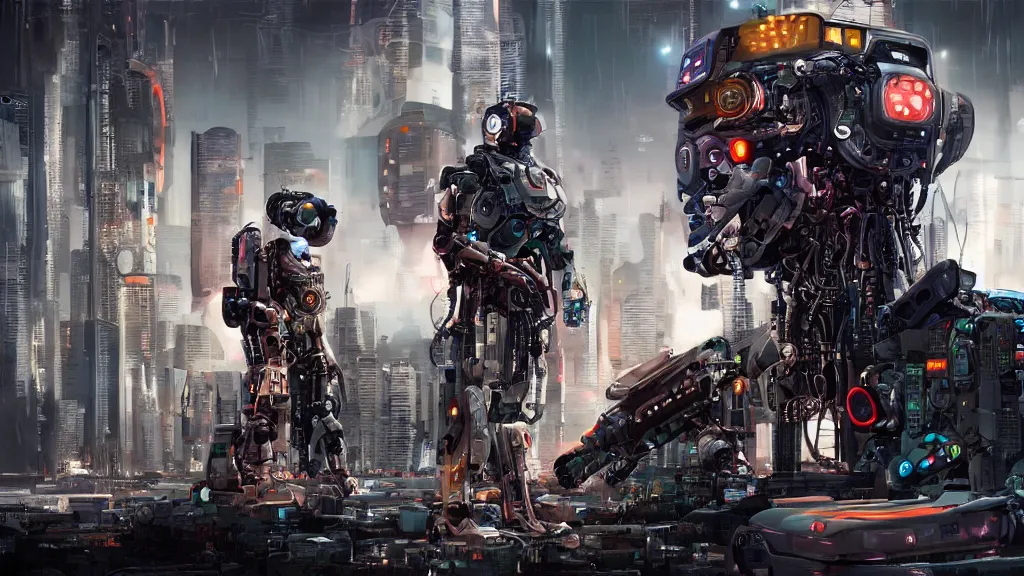 Image similar to war 2022 year cyberpunk futuristic robots ultra hd