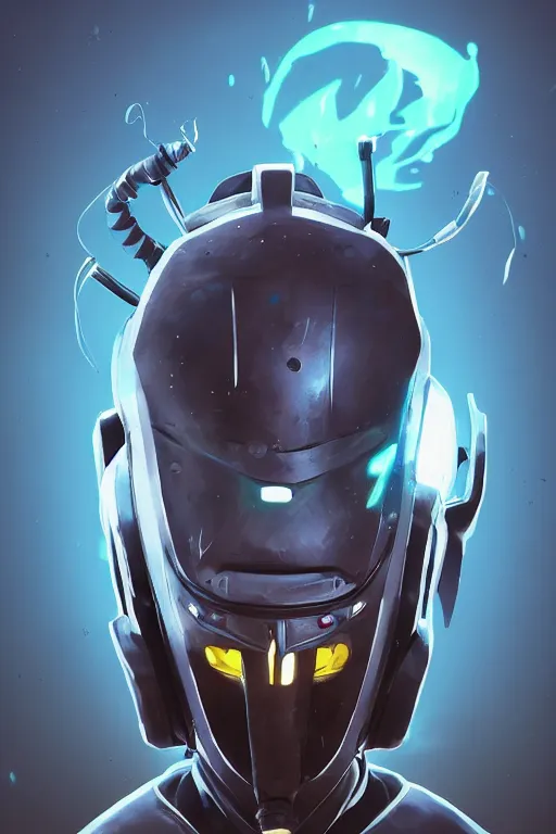 Image similar to epic mask helmet robot ninja portrait stylized as fornite style game design fanart by concept artist gervasio canda, behance hd by jesper ejsing, by rhads, makoto shinkai and lois van baarle, ilya kuvshinov, rossdraws global illumination radiating a glowing aura global illumination ray tracing hdr render in unreal engine 5