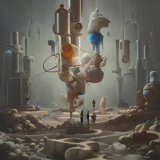 Prompt: supercritical fluid | peter mohrbacher giorgio morandi,