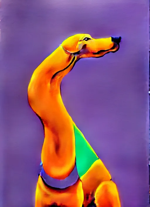 Image similar to greyhound dog statue by shusei nagaoka, kaws, david rudnick, airbrush on canvas, pastell colours, cell shaded, 8 k