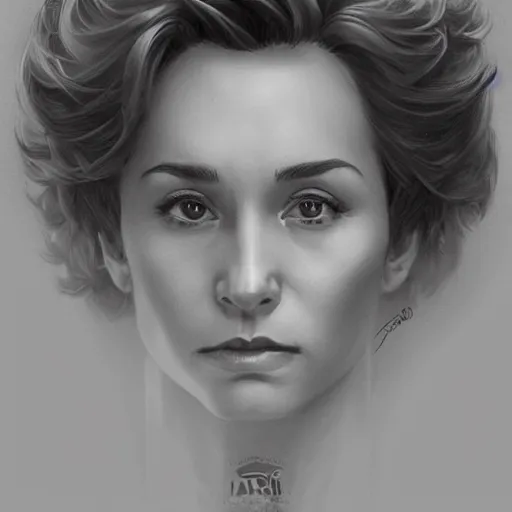 Prompt: beautiful lifelike award winning pencil illustration of judge judy trending on art station artgerm greg rutkowski j. c. leyendecker cinematic atmospheric