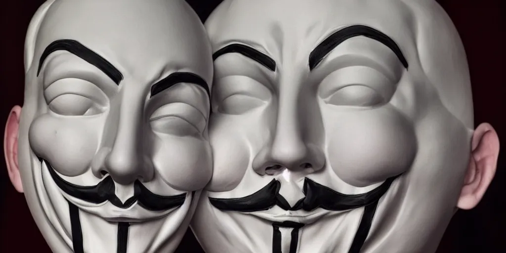 Prompt: anonymous mask, mark zuckemberg model