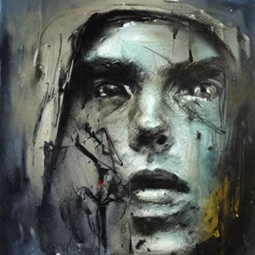 Image similar to The Loneliness of the Cosmic Artist, paint by Guy Denning