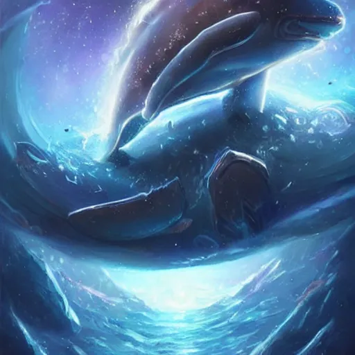 Prompt: eyes! space magical whale with multiple eyes, eyes!, eyes!, eyes!, eyes!, eyes!, eyes, galaxy whale, epic fantasy style art, galaxy theme, by Greg Rutkowski, hearthstone style art, 99% artistic