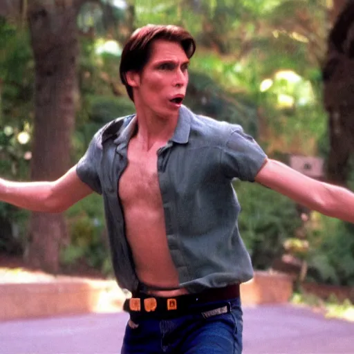 Image similar to Live Action Still of Jerma in Fast Times at Ridgemont High, real life, hyperrealistic, ultra realistic, realistic, highly detailed, epic, HD quality, 8k resolution, body and headshot, film still