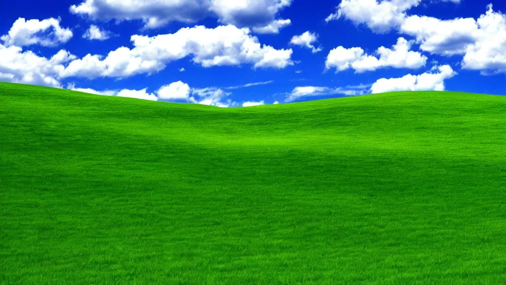 windows xp grass hill with beautiful blue sky wallpaper | Stable Diffusion  | OpenArt