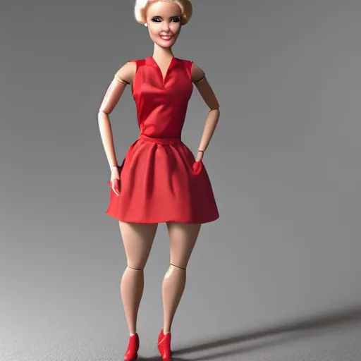 Prompt: USSR Barbie, octane render