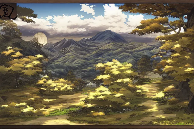 Image similar to mushoku tensei landscape art