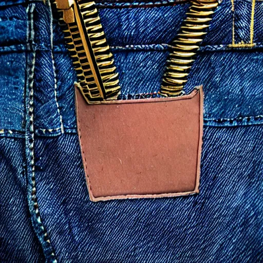 Image similar to a denim scene, with a huge zipper down the center, as if i giant pair of jeans