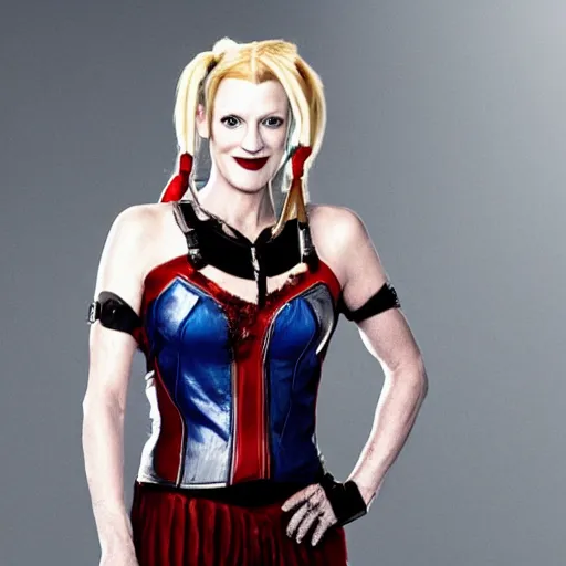 Prompt: Anna Gunn as harley quinn