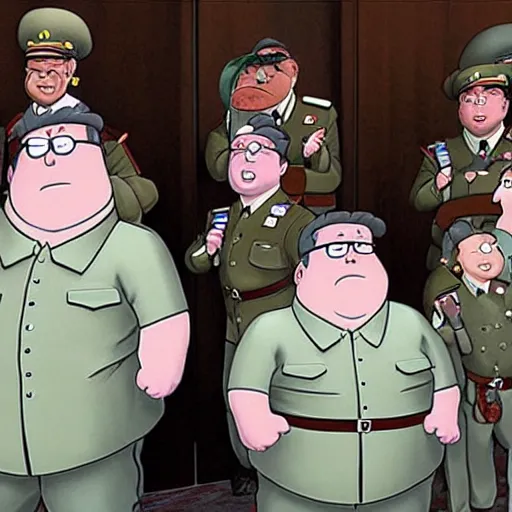 Image similar to Peter Griffin in north korea