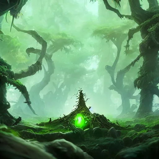 Image similar to arcane style forest tree root trap, root trap, bright art masterpiece artstation. 8k, sharp high quality artwork in style of Jose Daniel Cabrera Pena and Greg Rutkowski, concept art by Tooth Wu, blizzard warcraft artwork, hearthstone card game artwork, green nature, green tree, roots