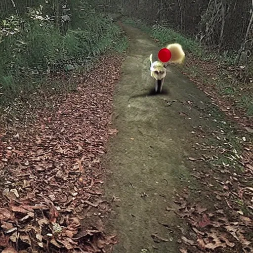 Image similar to Pennywise Caught on a trail cam 4K quality super realistic