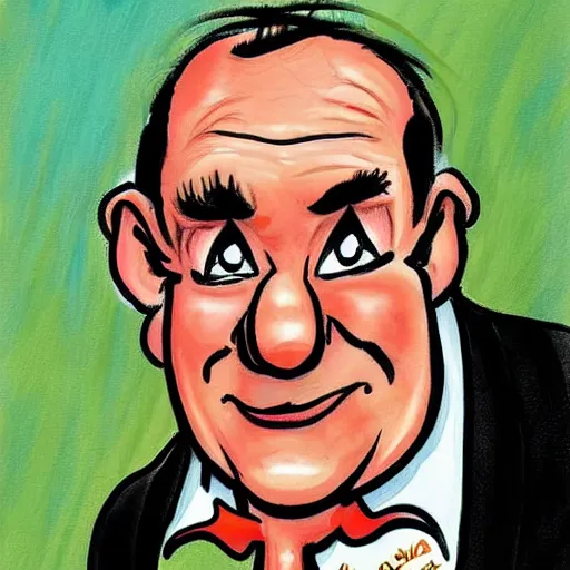 Image similar to jordan shanks - markovina, caricature cartoon art by mort drucker