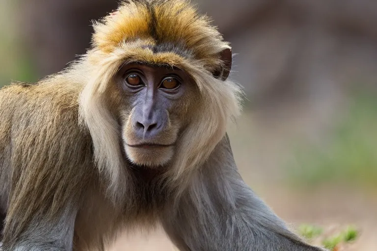 a monkey lion stalking the savanna Canon EF 600mm f/4L | Stable ...