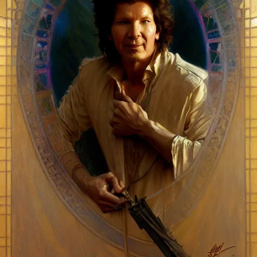 Image similar to neil breen highly detailed painting by gaston bussiere, craig mullins, j. c. leyendecker, alphonse mucha 8 k