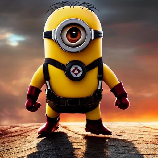 Prompt: “minion iron man, UHD, hyperrealistic render”