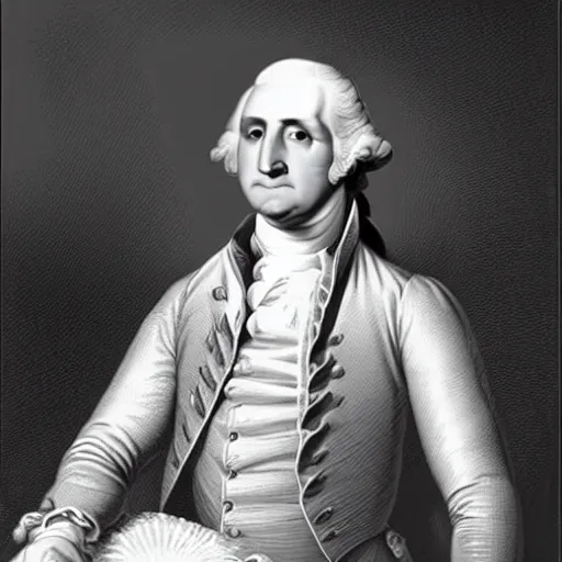 Image similar to George Washington as a washing machine