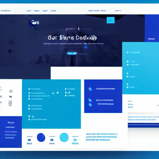 Image similar to ui design of a saas website, minimal design, blue color scheme, 4 k