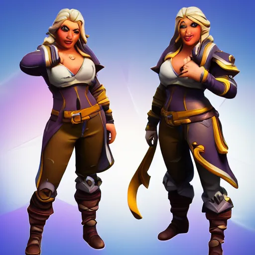 Prompt: jaina proudmoore but really fat in fortnite