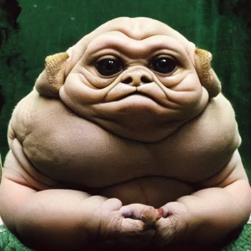 Prompt: baby jabba the hutt