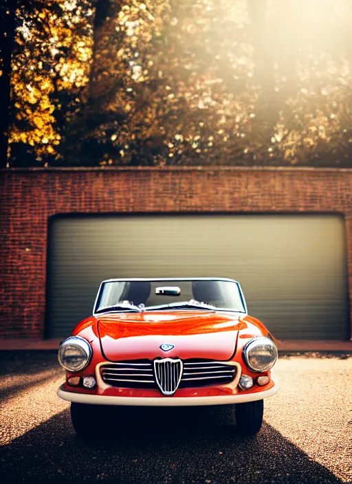 Image similar to car show, many ( mgb ( vehicle ) ) sharpfocus, photorealism, soft diffuse autumn lights, some sun light ray, dark room wall, canon 5 d 5 0 mm lens, isometric