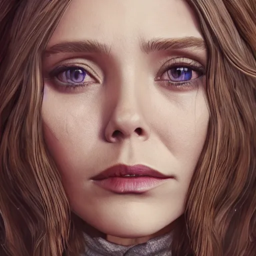 Image similar to Elizabeth Olsen in Arcane, photorealistic details, intricate, highly detailed, trending on artstation, 4k, 8k