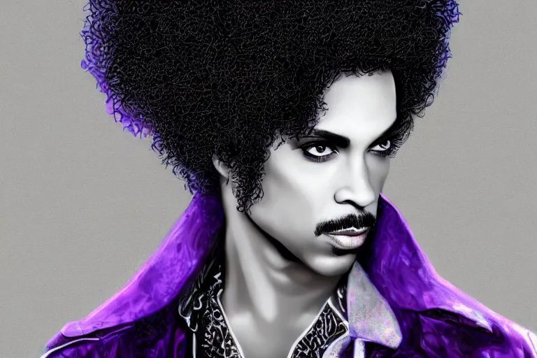 Image similar to beautiful portrait photo of prince, very detailed, digital art