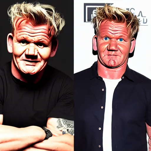 Image similar to gordon ramsay, food vendor, fallout, unreal engine 4