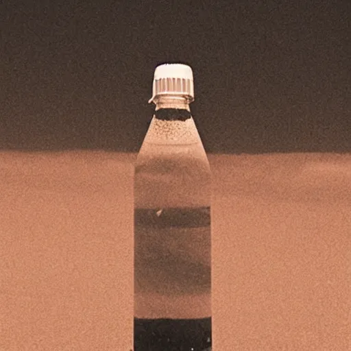 Image similar to symmetrical photo of bottle standing on mars