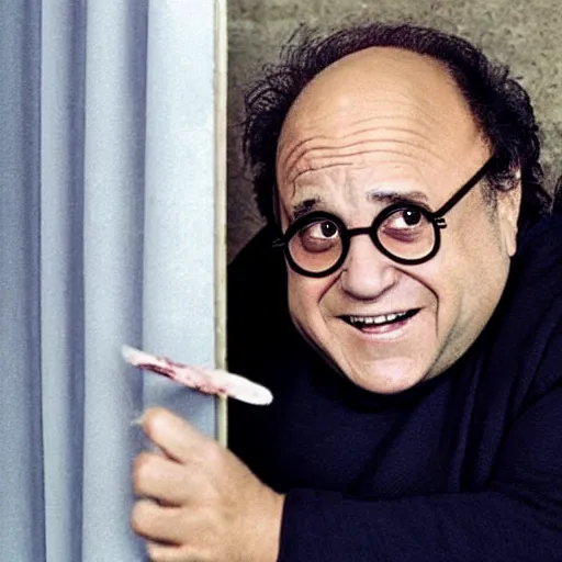 Prompt: Danny DeVito in the role of Harry Potter