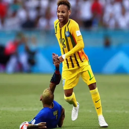 Prompt: neymar winning the world cup