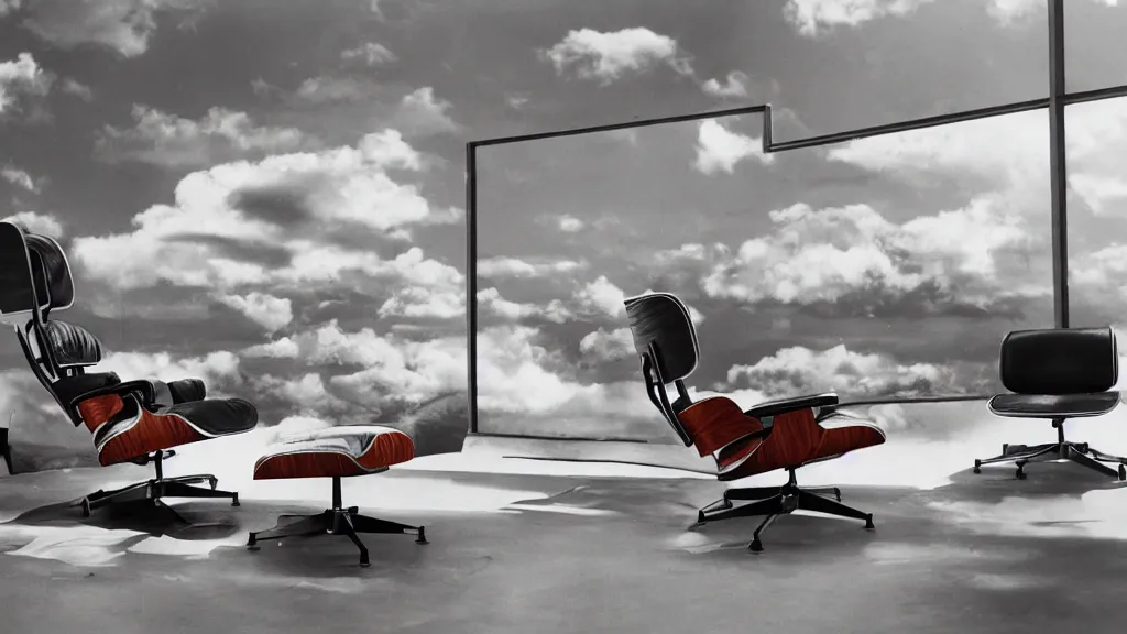 Image similar to a lounging chair inspired clouds made by eames