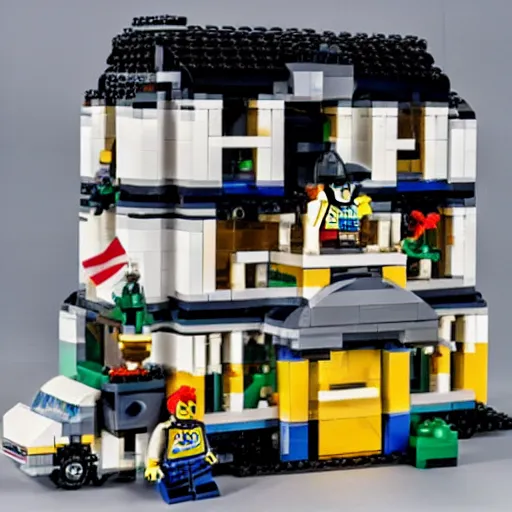 Image similar to mar - a - lago fbi raid lego set