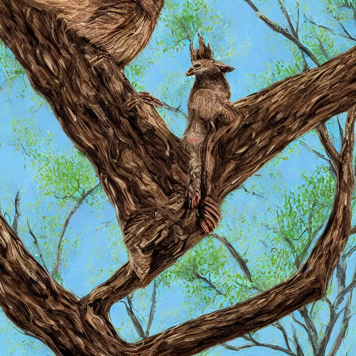 Image similar to going out on a limb, digital painting