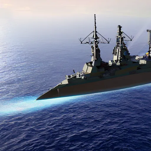 photo realistic attack space warships preparing to