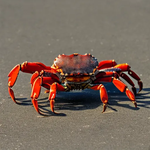 Prompt: crab skateboarding 4 k