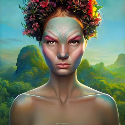 Image similar to an earth elemental portrait, Pixar style by Tristan Eaton Stanley Artgerm and Tom Bagshaw