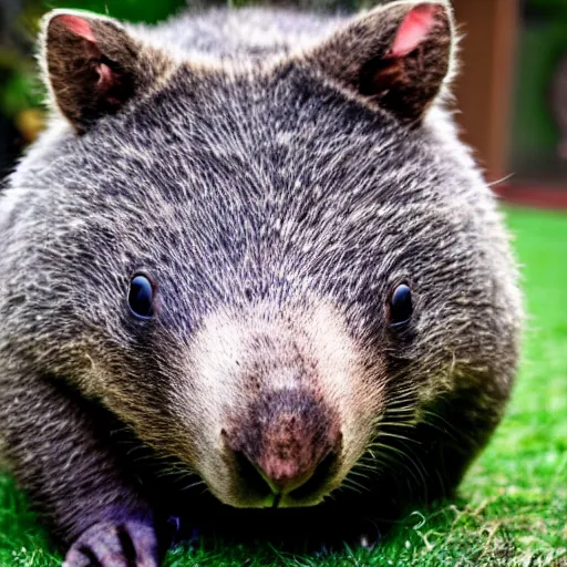 Image similar to a wombat wearing boxing gloves