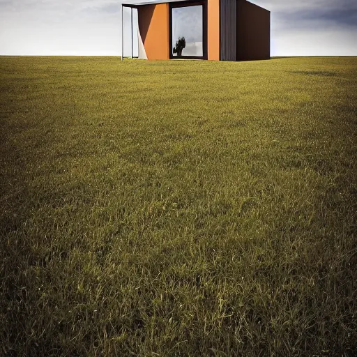 Prompt: abstract dream house in a field by ascher clemens