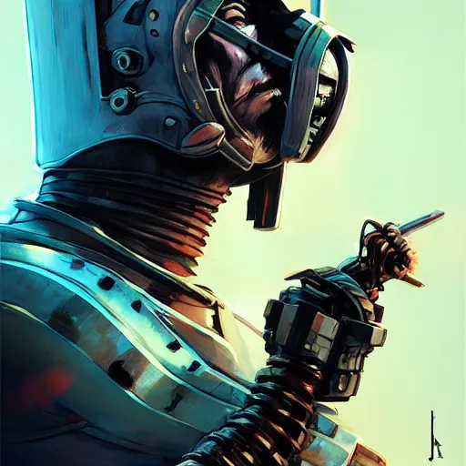 Image similar to cyberpunk viking helmet mask warrior goddess robot ninja fantasy, art gta 5 cover, official fanart behance hd artstation by jesper ejsing, by rhads, makoto shinkai and lois van baarle, ilya kuvshinov, ossdraws