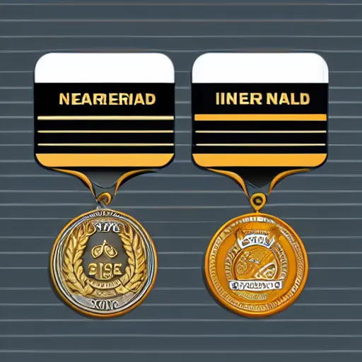 Image similar to internet keyboard warrior medal, award, photorealistic, detailed