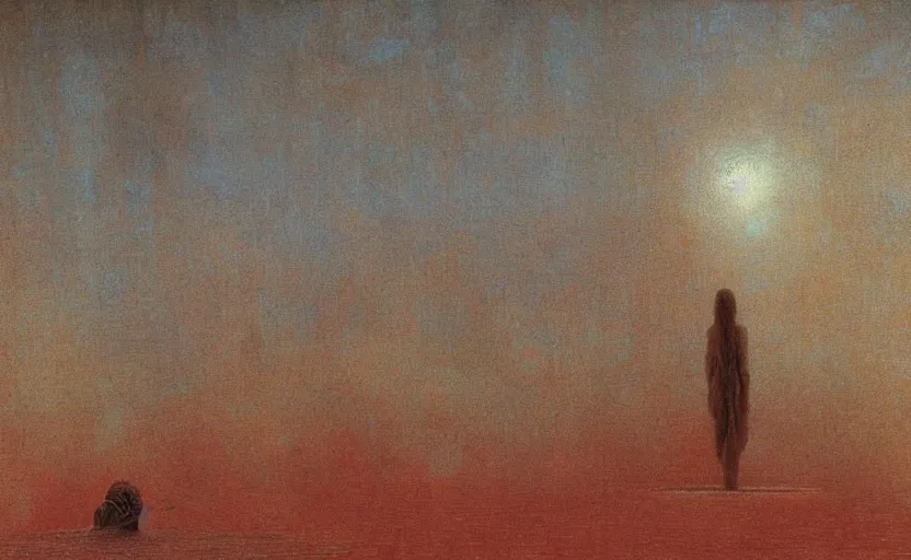 Image similar to Paradise in heaven by Beksinski, 4k, masterpiece