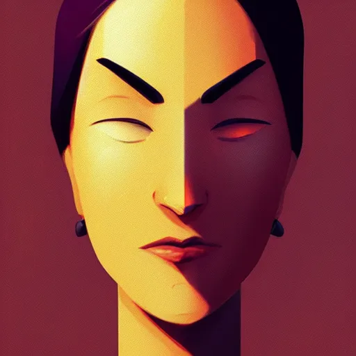 Image similar to face icon stylized minimalist pax, loftis, cory behance hd by jesper ejsing, by rhads, makoto shinkai and lois van baarle, ilya kuvshinov, rossdraws global illumination