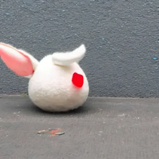 Prompt: A photograph of a Moogle in real life